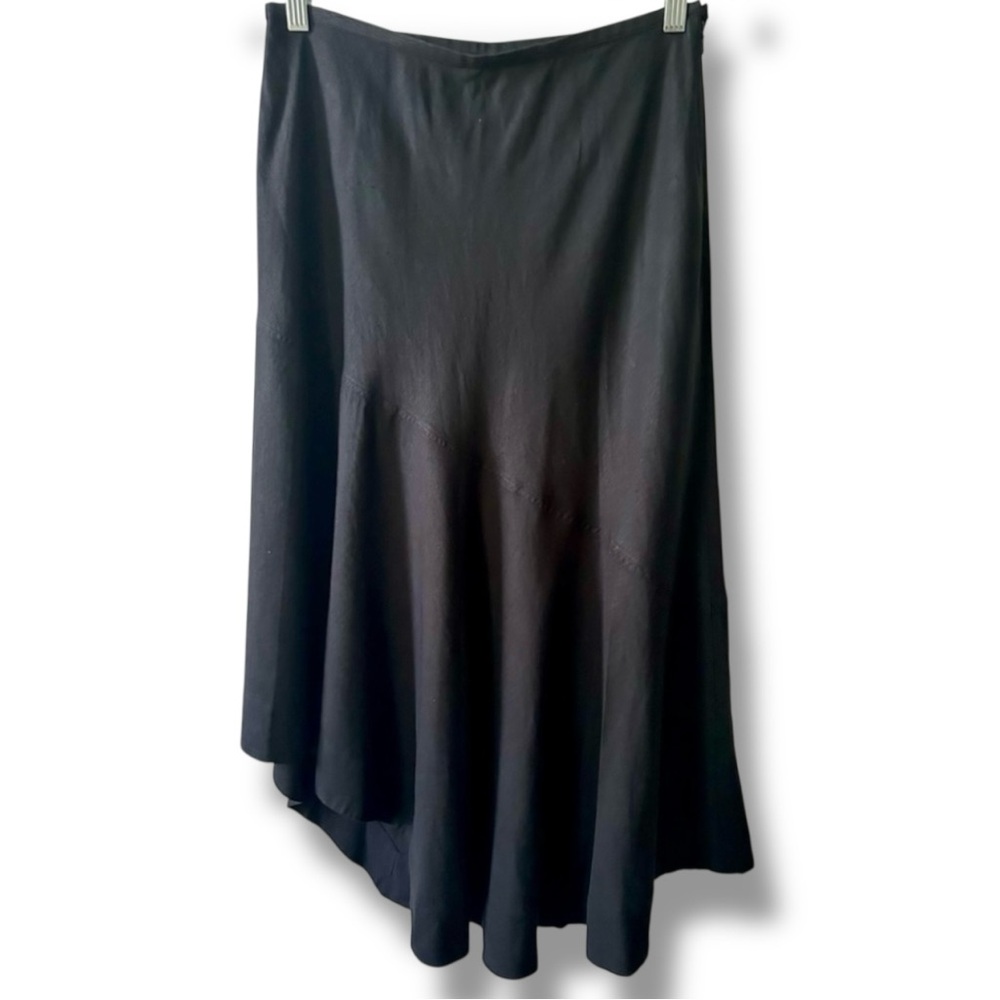 Nic + Zoe Linen Blend Asymmetrical Midi Skirt
